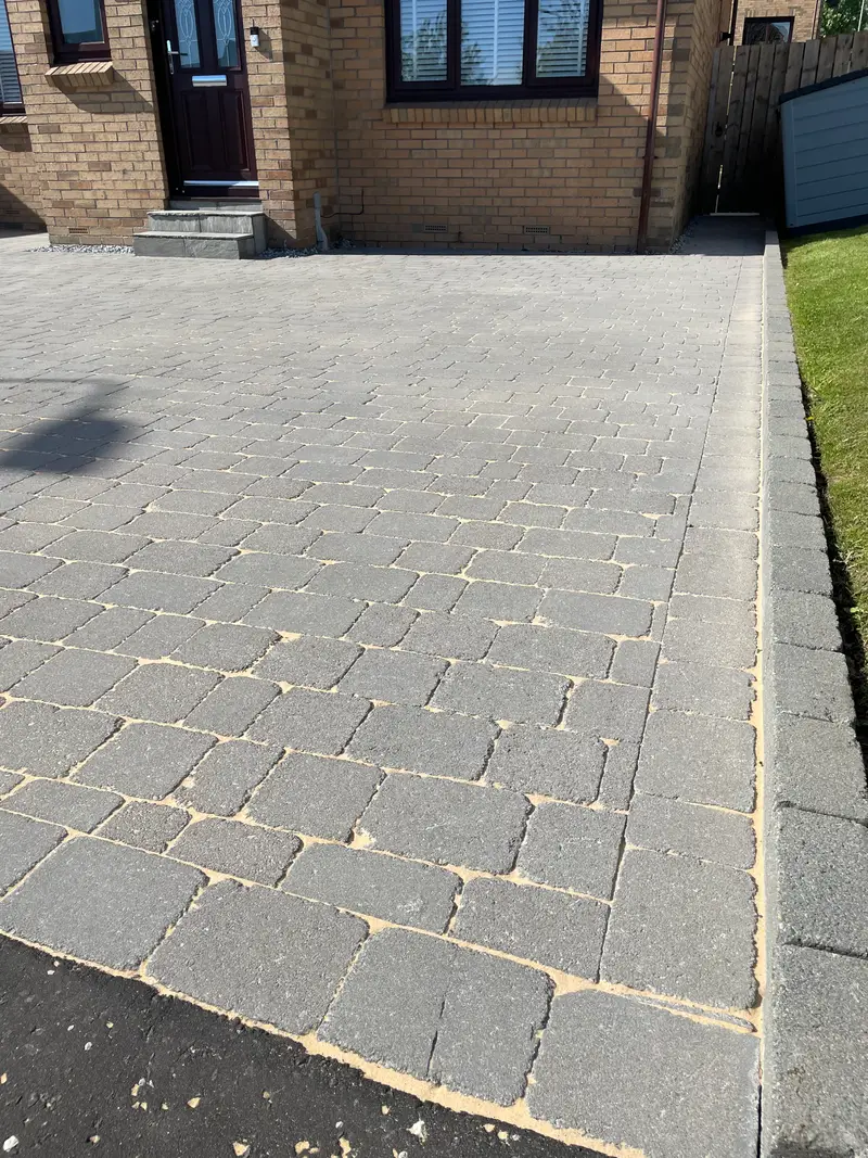 Block Paving Driveway — after cleaning