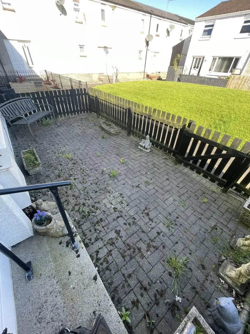 Courtyard Block Paving — before cleaning