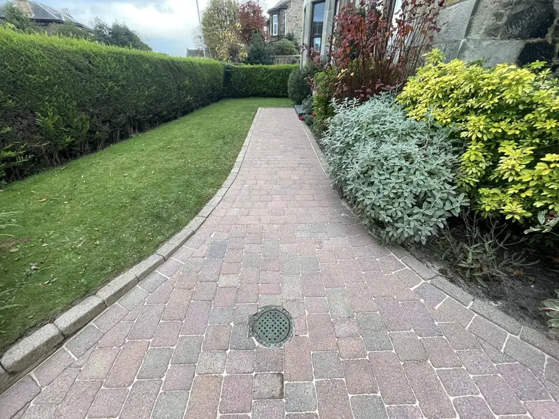 Garden Brick Path — after cleaning